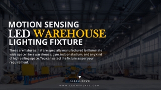 Motion Sensing LED Warehouse Lighting Fixtures