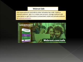 Webroot Safe Activate webroot safe with key code - webroot.com/safe