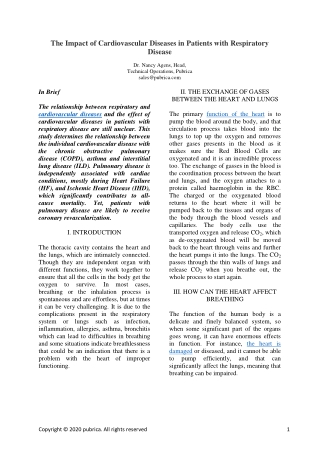 The impact of cardiovascular diseases in patients with respiratory disease - Pubrica