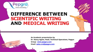 Difference Between Scientific Writing and Medical Writing | Pepgra.com