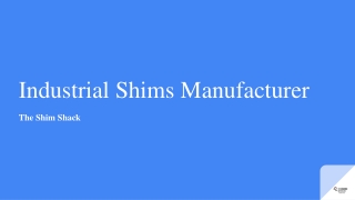 Industrial Shims Manufacturer | TheShimShack