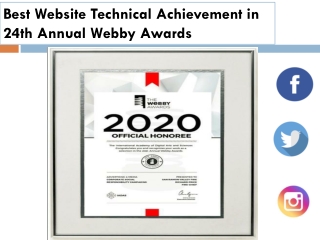 Best Website Technical Achievement in 24th Annual Webby Awards