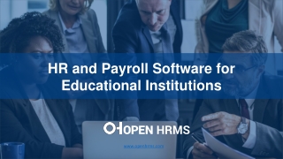 HR and Payroll Software for Educational Institutions