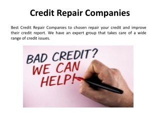 Best Credit Repair Companies