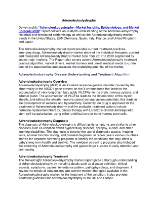 Adrenoleukodystrophy (ALD) Market Size and Share, Epidemiology and Market Forecast, 2030