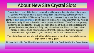 Crystal Slots - Best New Slots Site UK - Win Upto 500 Free Spins