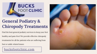 Chiropody Treatments | Foot Care | Bucks Foot Clinic