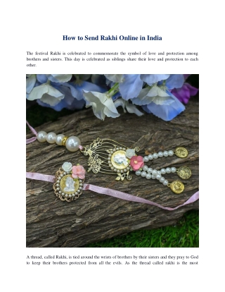 How to Send Rakhi Online in India