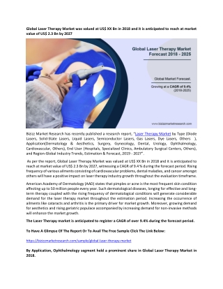 Global Microsurgery Market was valued at US$ XX Bn in 2018 and it is anticipated to reach at market value of US$ 2.07 Bn