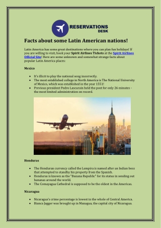 Facts about some Latin American nations!