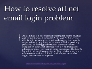 How to resolve att net email login issue