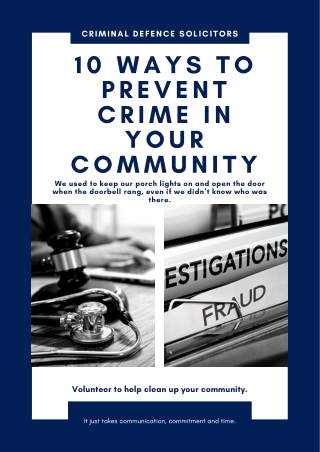 10 Ways to Prevent Crime in Your Community