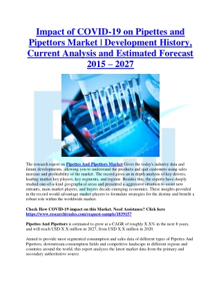 Impact of COVID-19 on Pipettes And Pipettors | Research Trades