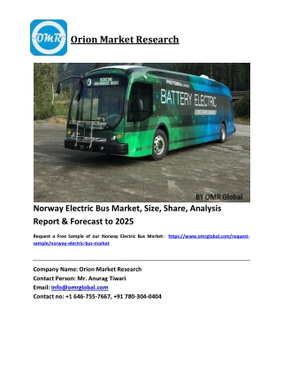 Norway Electric Bus Market Growth, Size, Share, Industry Report and Forecast 2019-2025