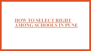 How To Select Right Among Schools in Pune