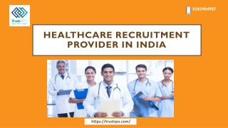 Healthcare Recruitment Provider In India