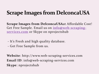 Scrape Images from DelconcaUSA