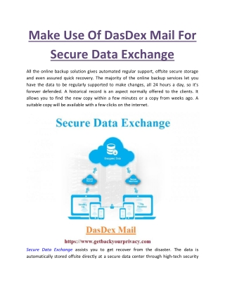 Make Use Of DasDex Mail For Secure Data Exchange