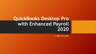 QuickBooks Pro with Enhanced Payroll 2020