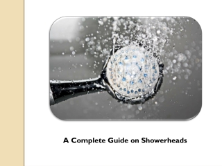 Which Types of Shower Heads Should You Install?