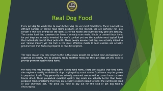 Real Dog Food