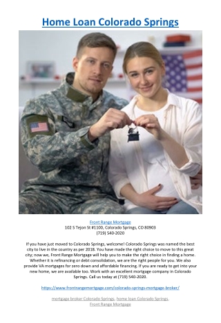Home Loan Colorado Springs