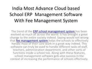 India Most Advance School Management Software With Fee Management System