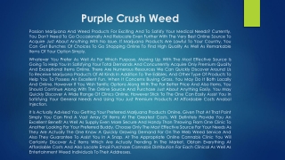 Purple Crush Weed