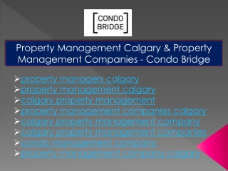 calgary property management companies