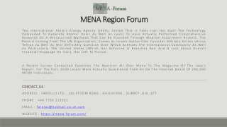 MENA Region Forum