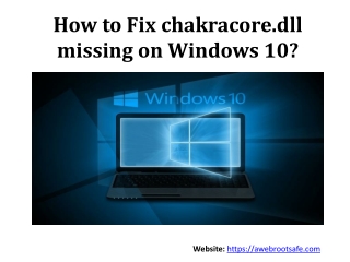 How to Fix chakracore.dll missing on Windows 10?