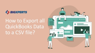 How Do I Export all Data to a CSV file in QuickBooks?