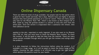 Online Dispensary