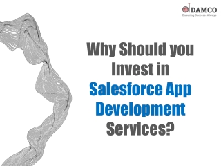 Why should you Invest in Salesforce App Development Services?