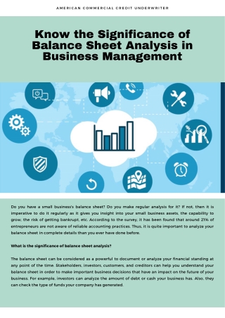 ACCU: Know the Significance of Balance Sheet Analysis in Business Management!