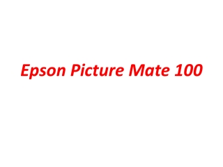 Epson Picture Mate 100