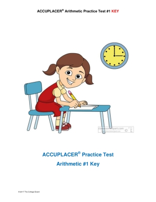 ACC PT Arithmetic #1 Key