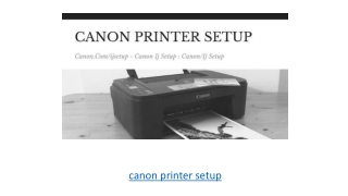 canon printer setup