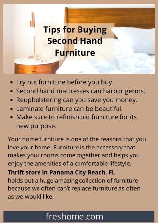 Tips for Buying Second Hand Furniture