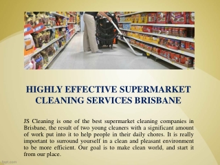 Highly Effective Supermarket Cleaning Services in Brisbane