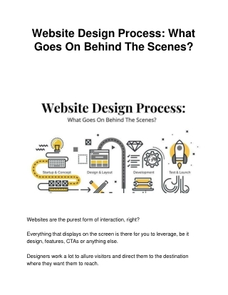 Website Design Process: What Goes On Behind The Scenes?