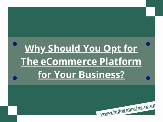 Best eCommerce Platform for Small Business