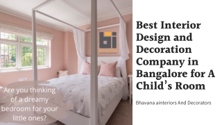 Best Interior Design and Decoration Company in Bangalore for A Child’s Room