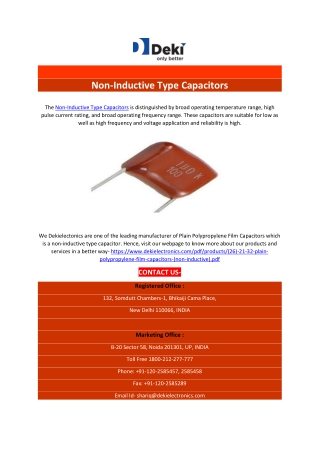 Non-Inductive Type Capacitors