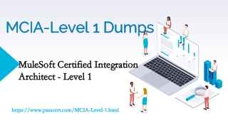 MCIA-Level 1 MuleSoft Certified Integration Architect - Level 1 Dumps