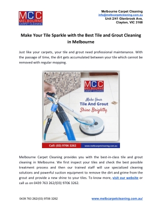 Make Your Tile Sparkle with the Best Tile and Grout Cleaning in Melbourne