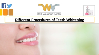Different Procedures of Teeth Whitening