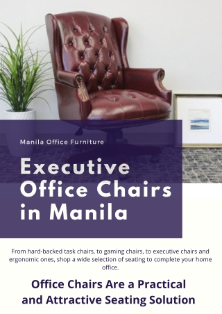 Buy Executive Chairs In Manila