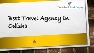 Best Travel Agency in Odisha | Visakhatravels.com