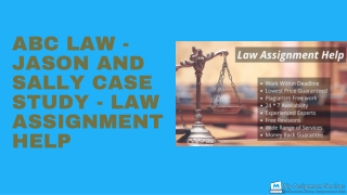 ABC LAW - JASON AND SALLY CASE STUDY - LAW ASSIGNMENT HELP